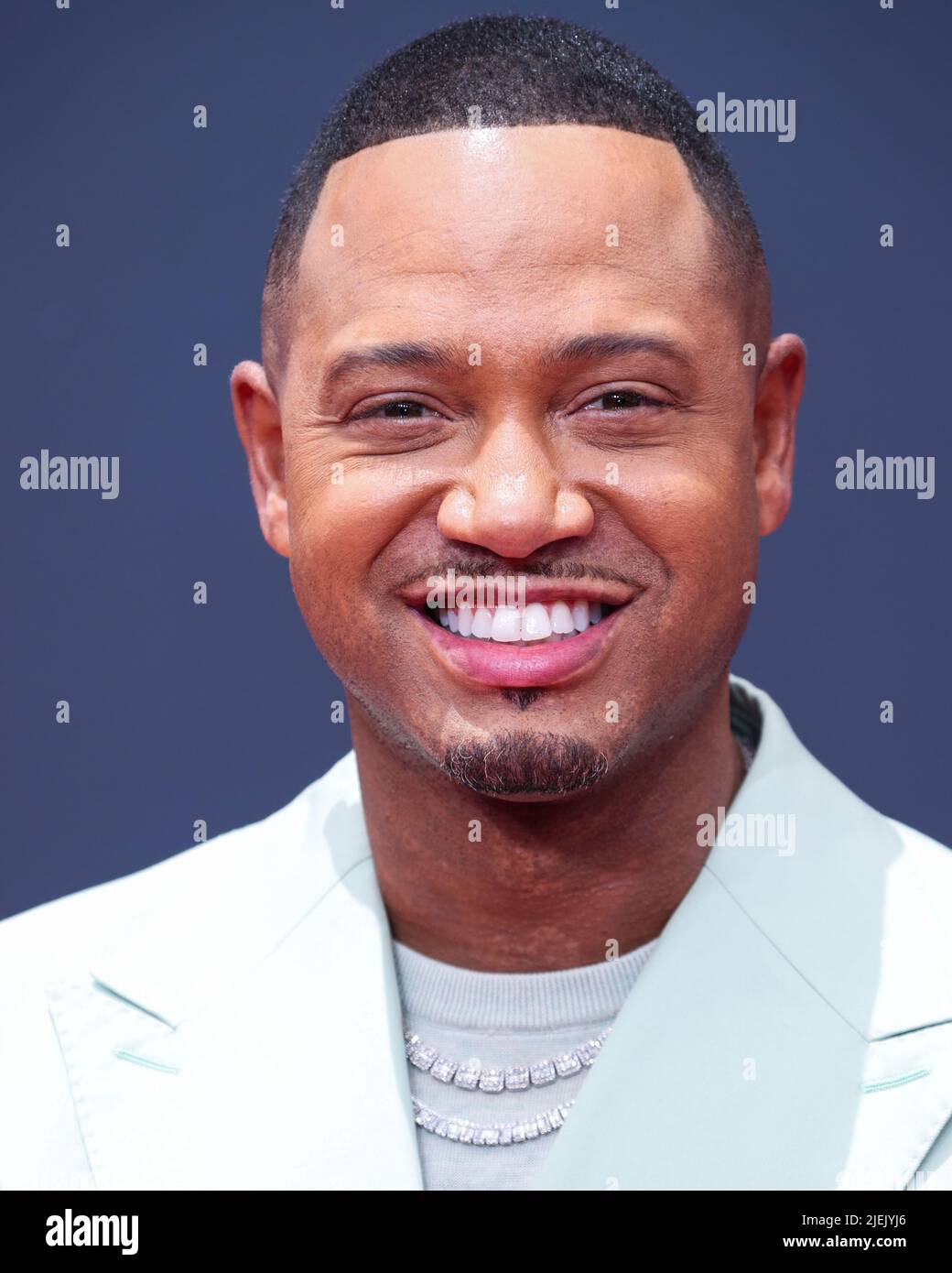 LOS ANGELES, CALIFORNIA, USA - JUNE 26: Terrence J arrives at the BET Awards 2022 held at Microsoft Theater at L.A. Live on June 26, 2022 in Los Angeles, California, United States. (Photo by Xavier Collin/Image Press Agency) Credit: Image Press Agency/Alamy Live News Stock Photo