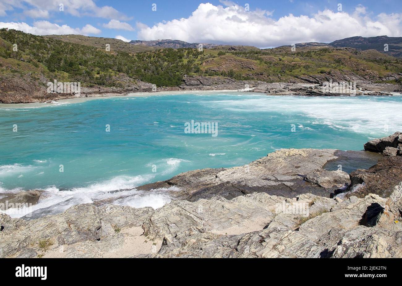 The Confluence of Baker River and Nef River, Patagonia, Chile. Baker ...