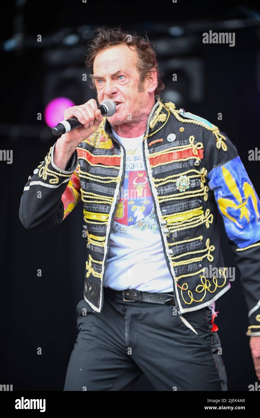 Leeds, UK. 25th June, 2022. Edward Tudor-Pole seen performing at Lets Rock Leeds 80s Festival in Temple Newsom, UK. (Photo by Robin Burns/SOPA Images/Sipa USA) Credit: Sipa USA/Alamy Live News Stock Photo