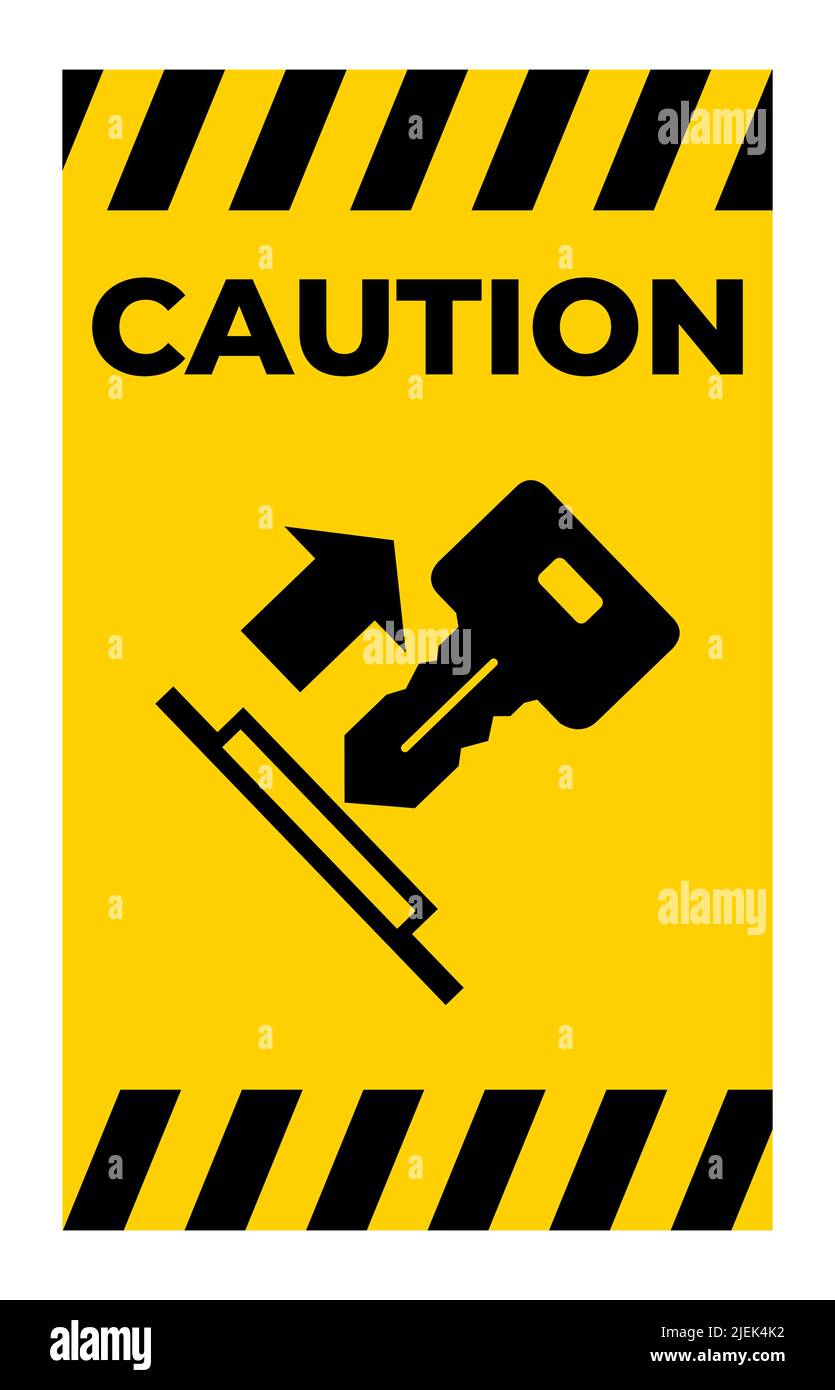 Pull Key Symbol Sign Isolate On White Background,Vector Illustration EPS.10 Stock Vector