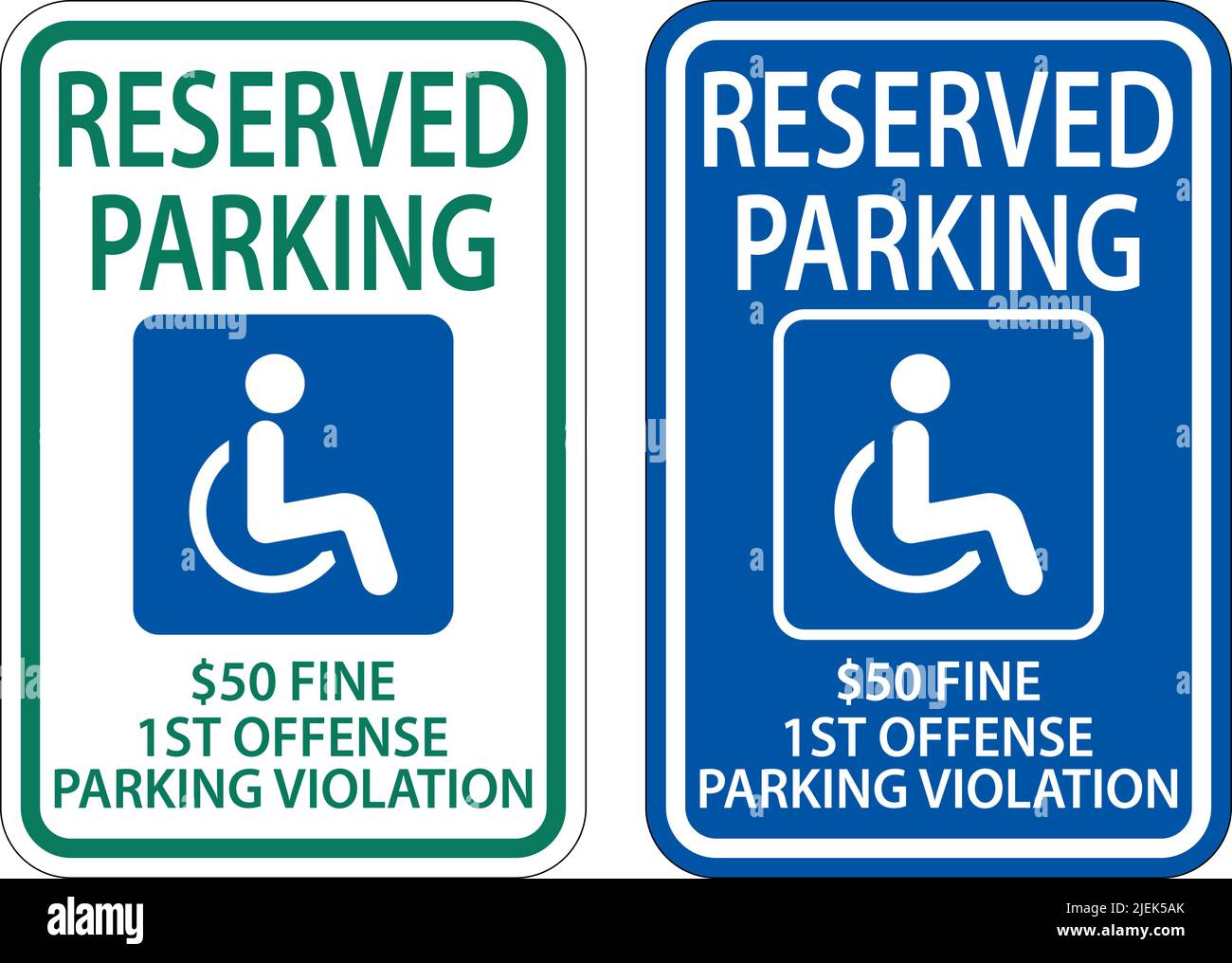 Accessible Parking Sign On White Background Stock Vector Image & Art