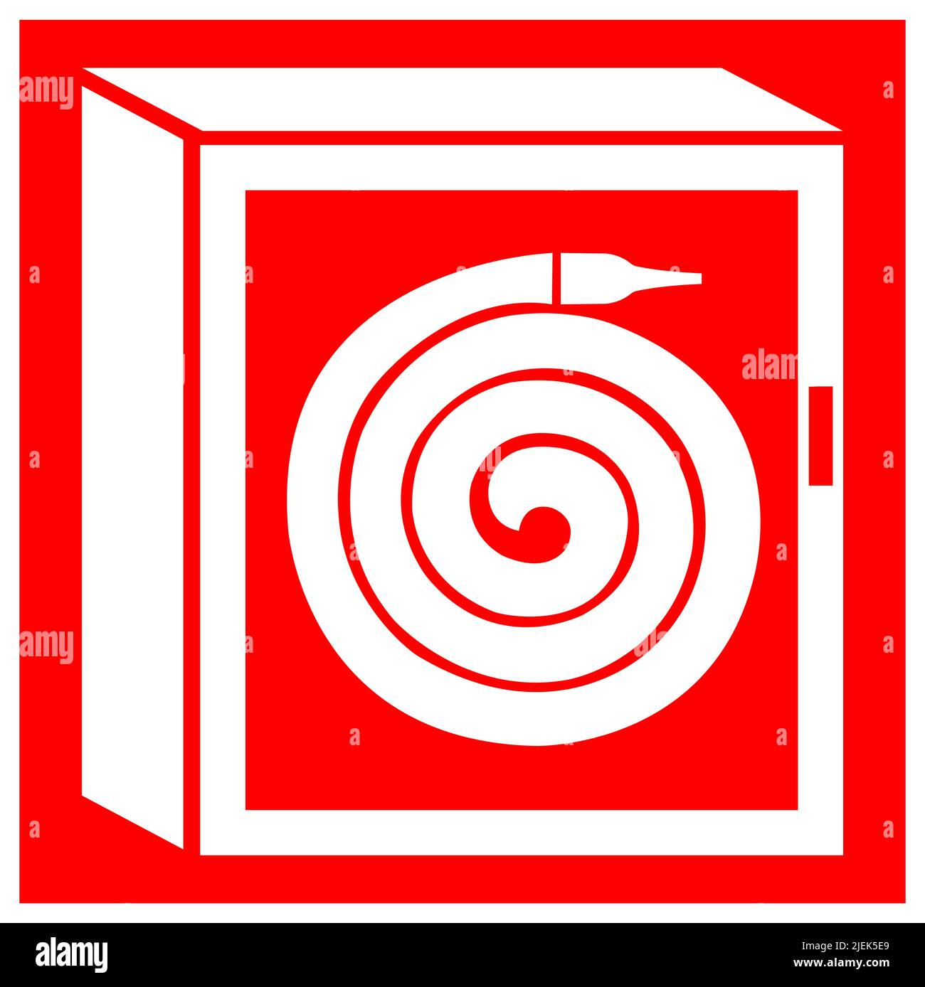 Fire Hose Reel Cabinet Symbol Sign Isolate On White Background,Vector Illustration EPS.10 Stock Vector