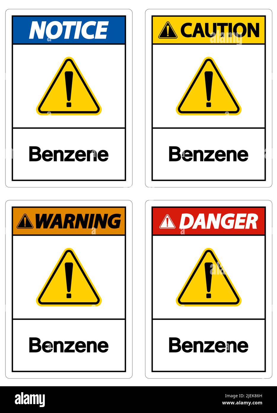 Danger Benzene Symbol Sign On White Background Stock Vector Image & Art ...