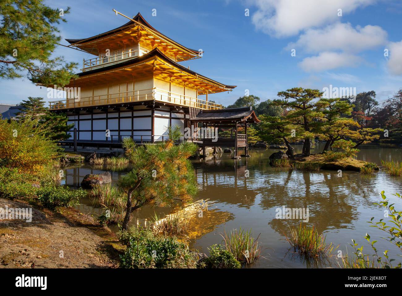 Temple of the Golden Pavilion Kinkaku-ji, Kyoto Japan Stock Photo