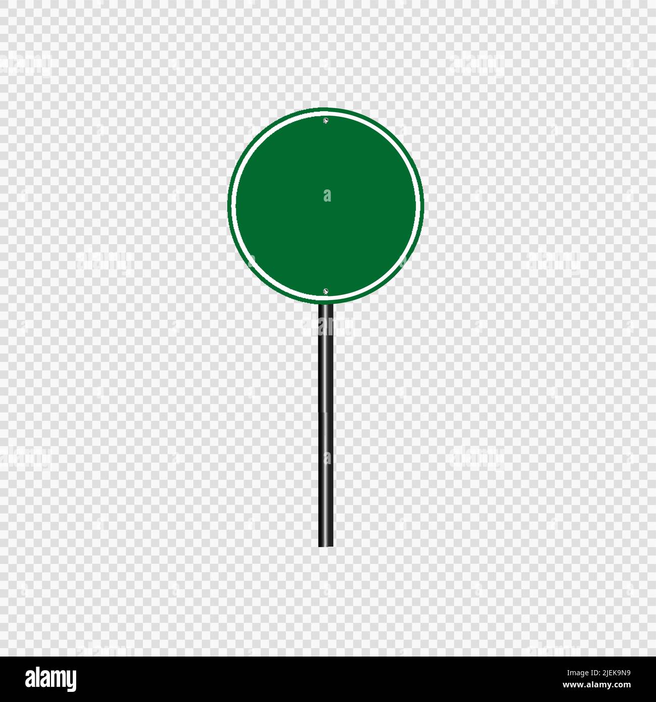 Green traffic sign,Road board signs isolated on transparent background Stock Vector