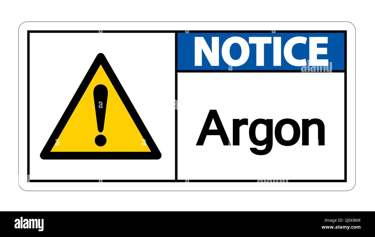 Notice Argon Symbol Sign Isolate On White Background,Vector ...