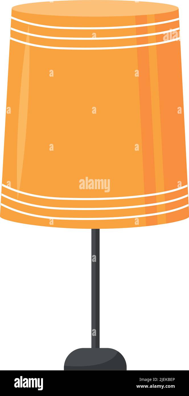 Bedside lamp semi flat color vector object Stock Vector