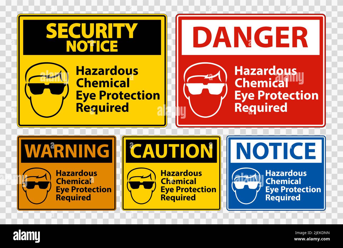 Hazardous Chemical Eye Protection Required Symbol Sign Isolate on
