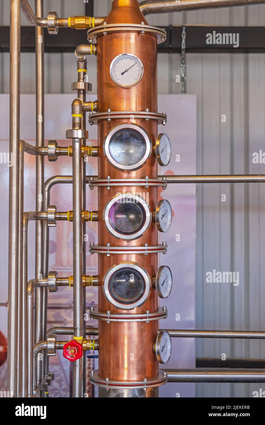Copper Distillation Column Alcohol Beverage Production Equipment