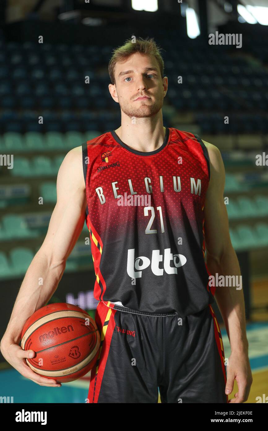 Jemappes, Belgium, 27 June 2022, Belgium's Seppe Despalier pictured during  a media day of Belgian national basketball team, the Belgian Lions, in  Jemappes, Monday 27 June 2022. BELGA PHOTO BRUNO FAHY Stock Photo - Alamy