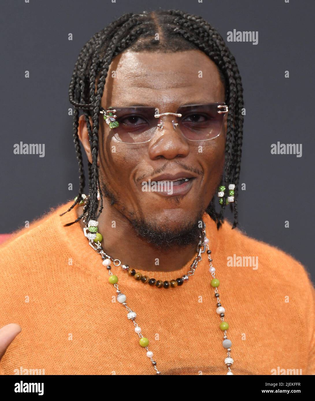 Los Angeles, USA. 26th June, 2022. Pheelz arrives at the BET Awards