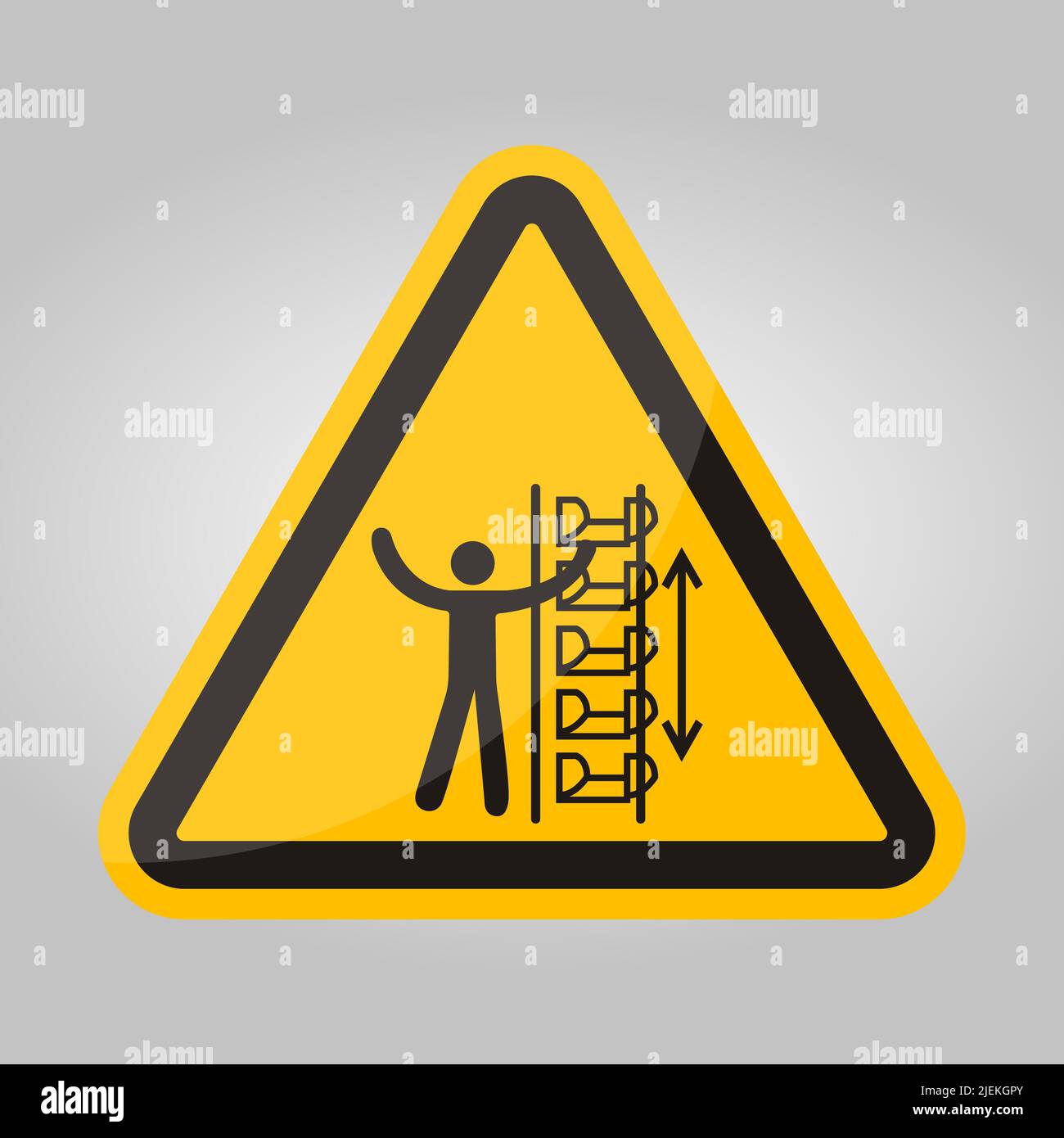 Warning Exposed Buckets and Moving Parts Symbol Sign Isolate on White ...