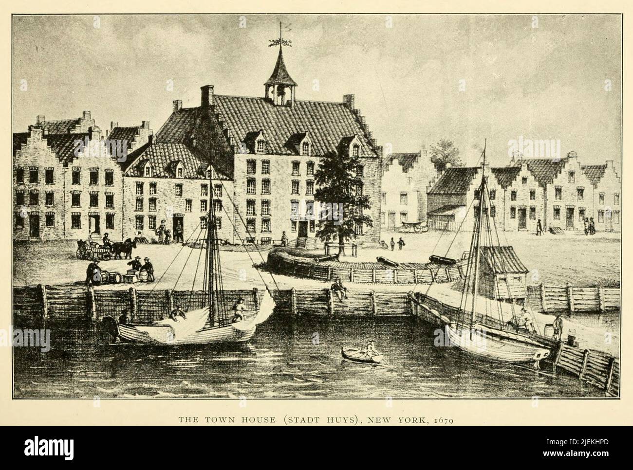 The Town House (Stadt Huys), New York, 1679 Stock Photo
