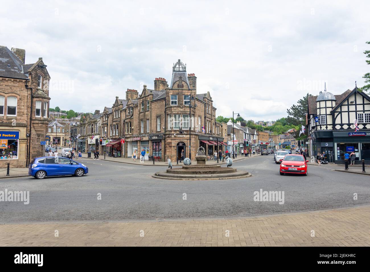 Crown Buildings, Crown Square, Matlock, Derbyshire, England, United Kingdom Stock Photo