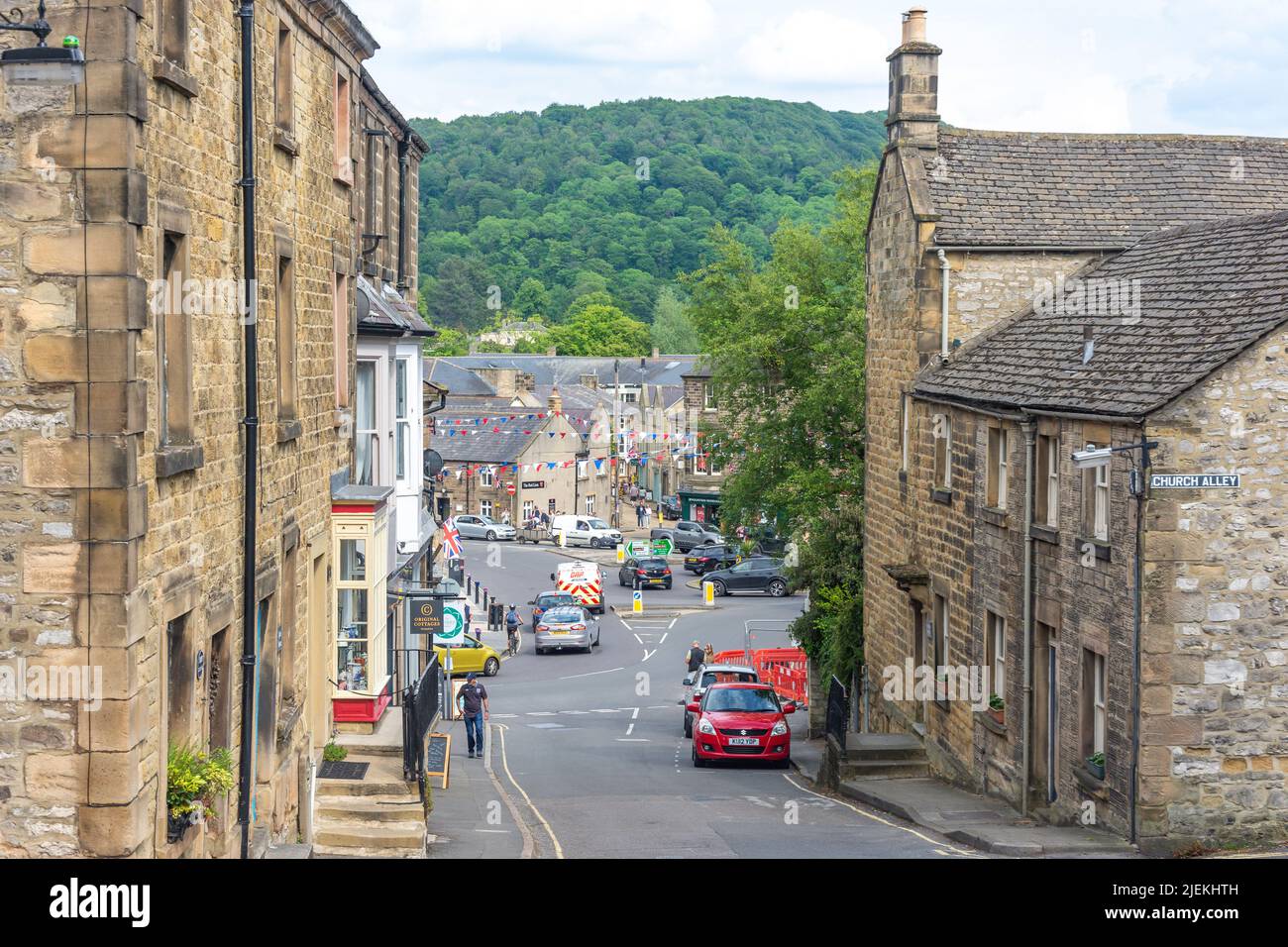 The Square from North Church Street, Bakewell, Derbyshire, England, United Kingdom Stock Photo