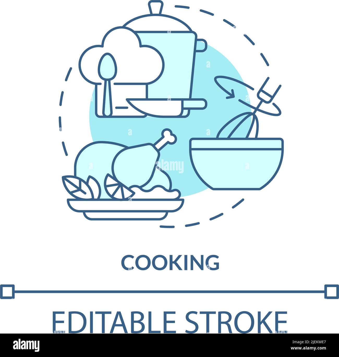 Cooking turquoise concept icon Stock Vector Image & Art - Alamy