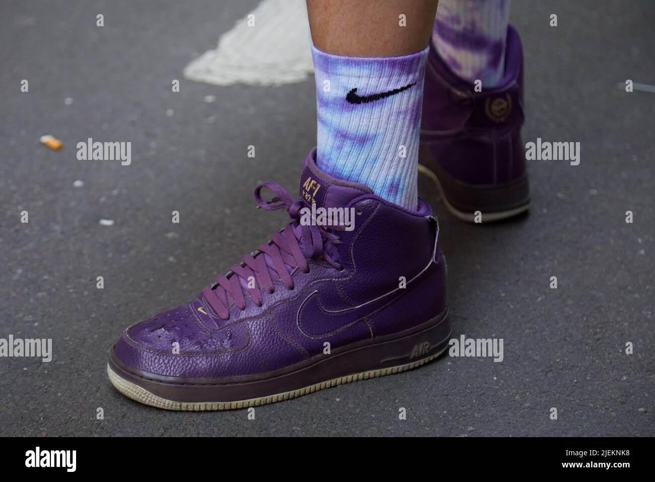 Purple nike sneakers hi-res stock photography and images - Alamy