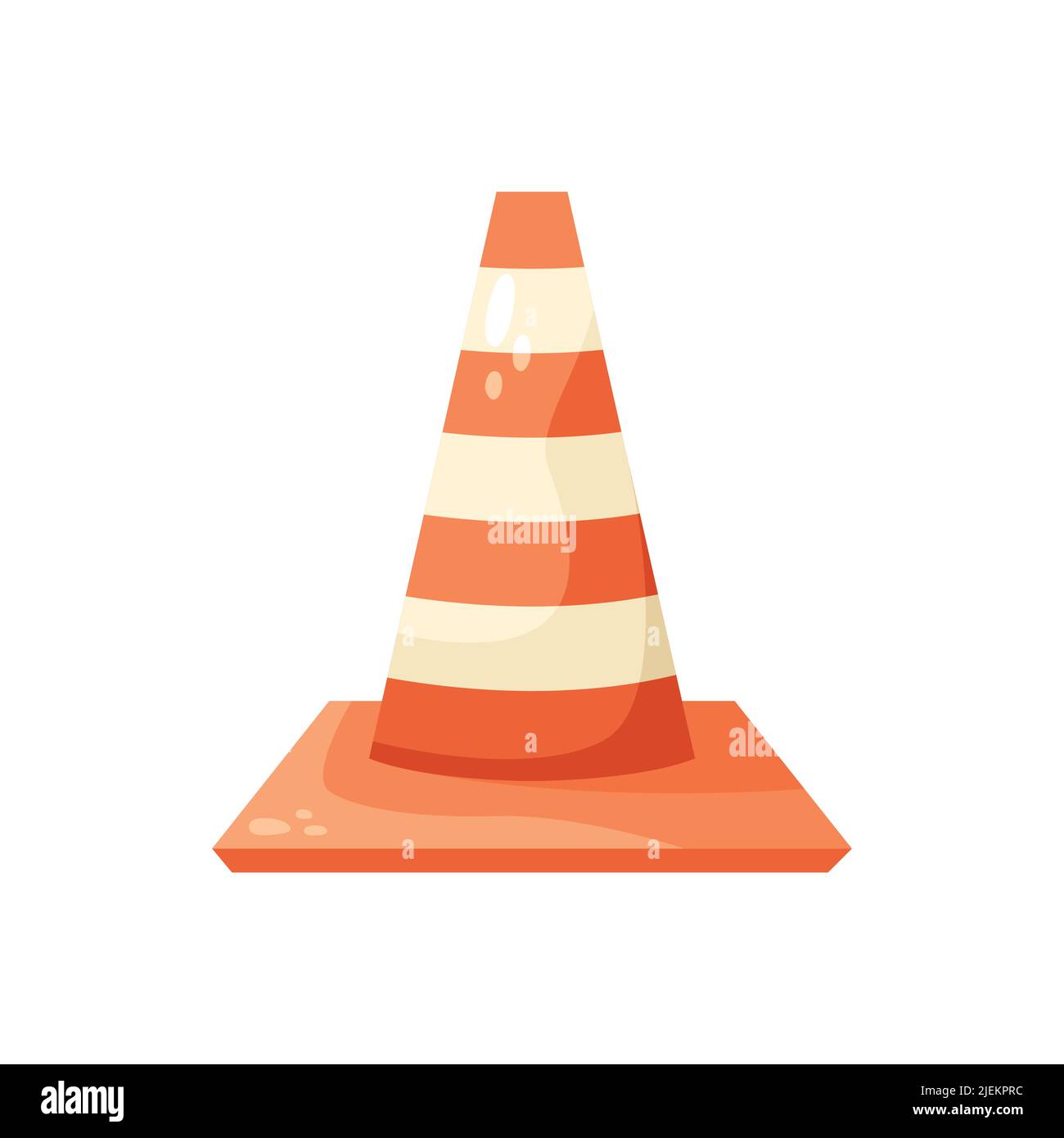 Vector illustration of a pit in asphalt fenced with a fence and a sign. Road works Stock Vector