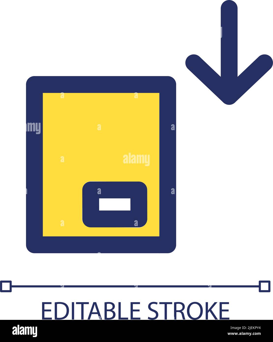 Load up with parcels RGB color ui icon Stock Vector