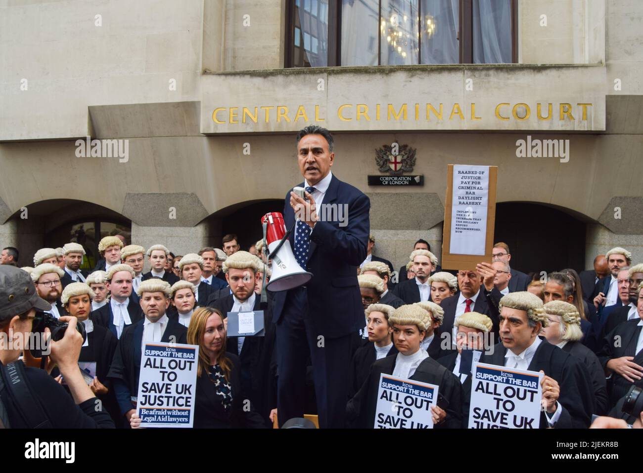 London, UK. 27th June 2022. Chairman of the Criminal Bar Association Jo