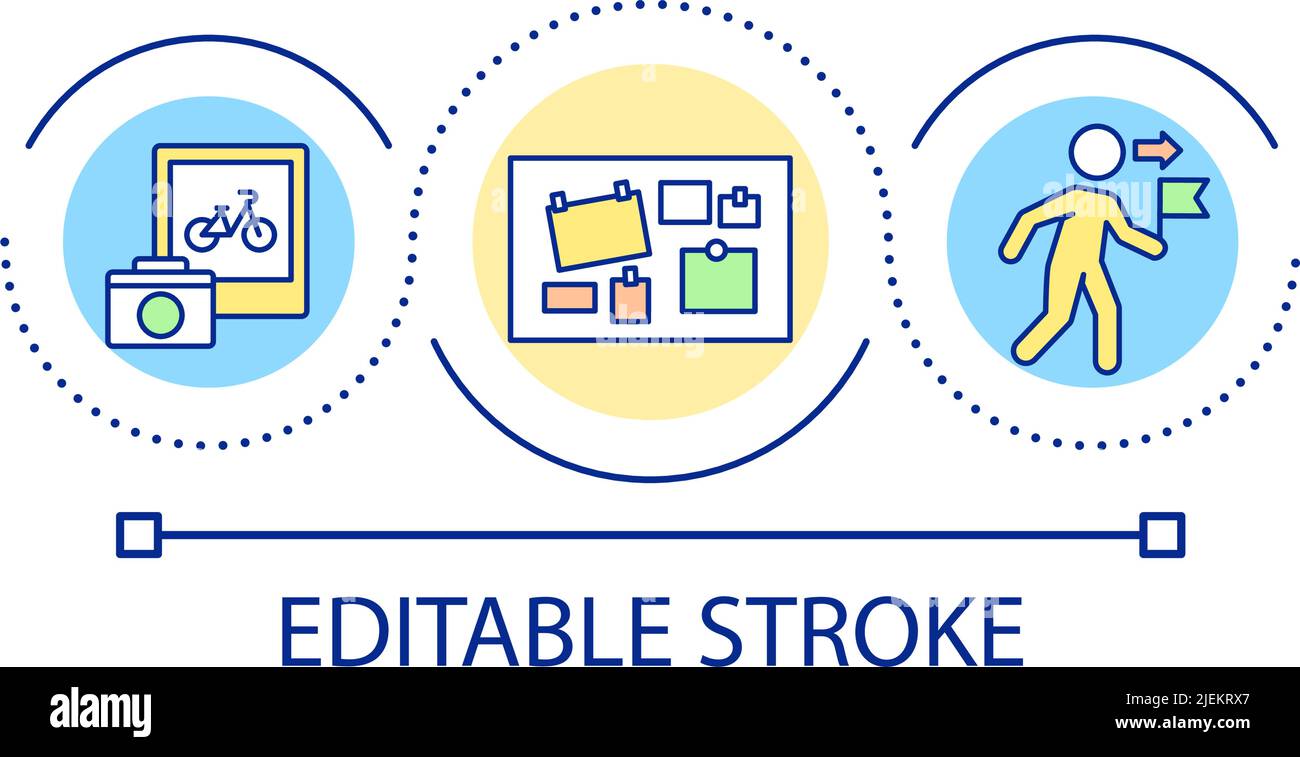 Make visual wishlist loop concept icon Stock Vector