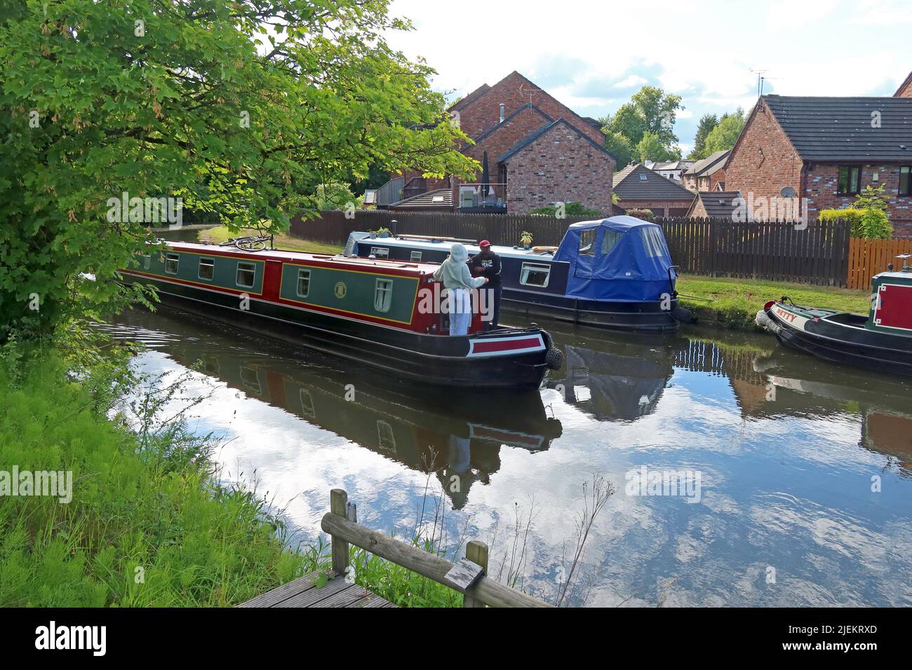 Bridgewater Canal at Grappenhall, South Warrington, Cheshire, England, UK, WA4 2YG Stock Photo