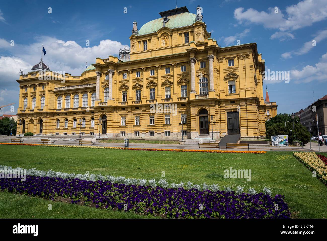 Croatian National Theatre, late 19th century building in Baroque Revival architecture style, Zagreb, Croatia Stock Photo