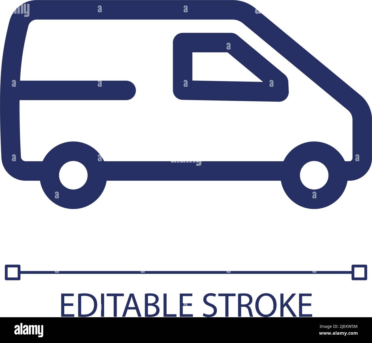 Delivery van RGB color ui icon Stock Vector