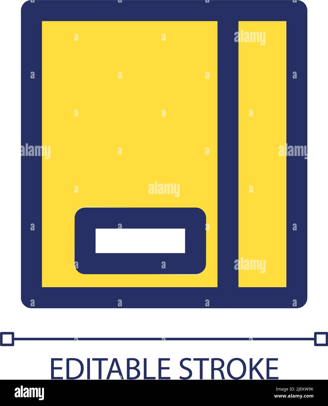 Parcel yellow RGB color ui icon Stock Vector