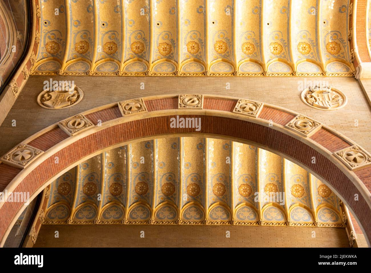 Ornate ribbed ceiling Stock Photo