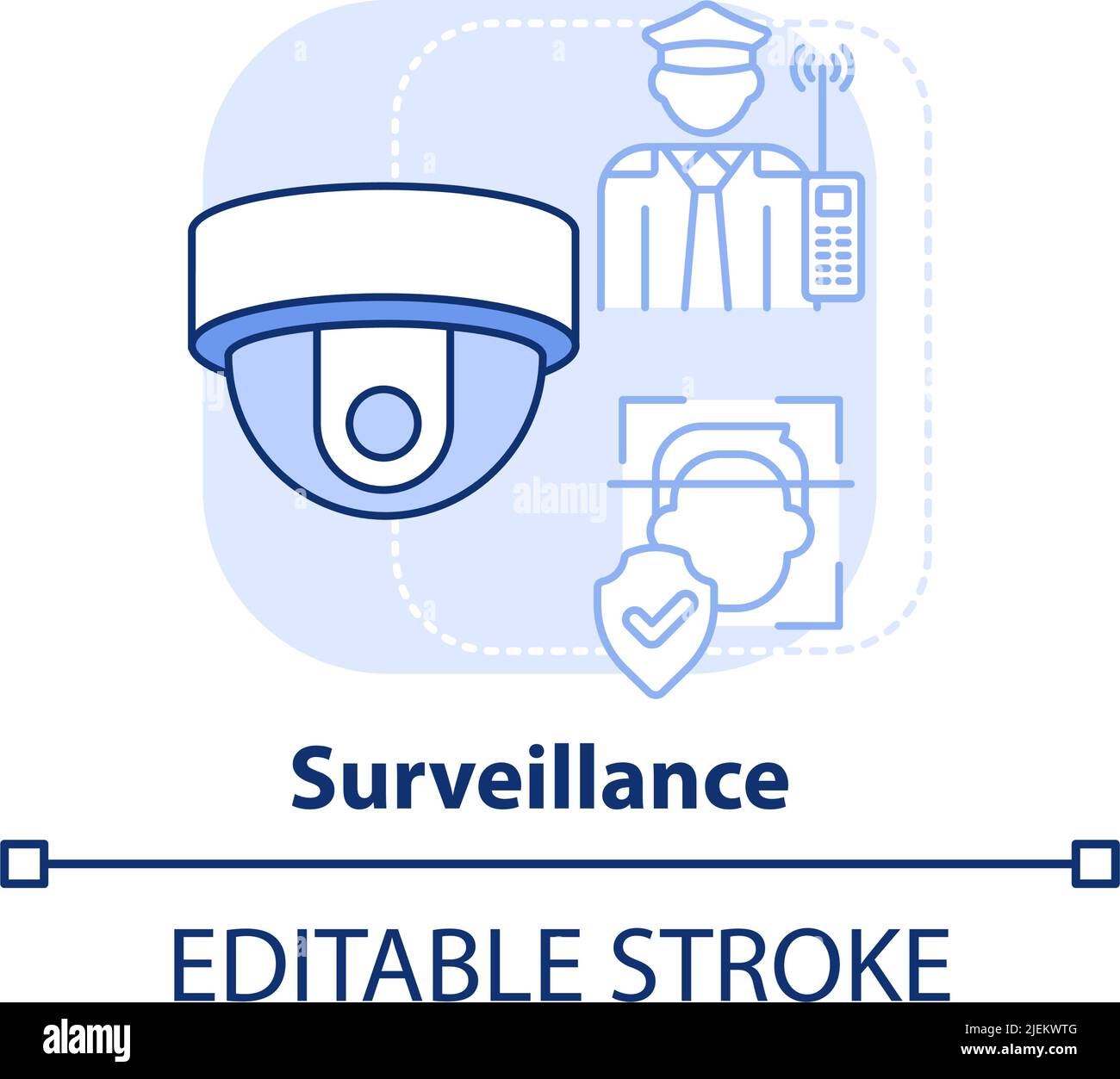 Surveillance light blue concept icon Stock Vector Image & Art - Alamy