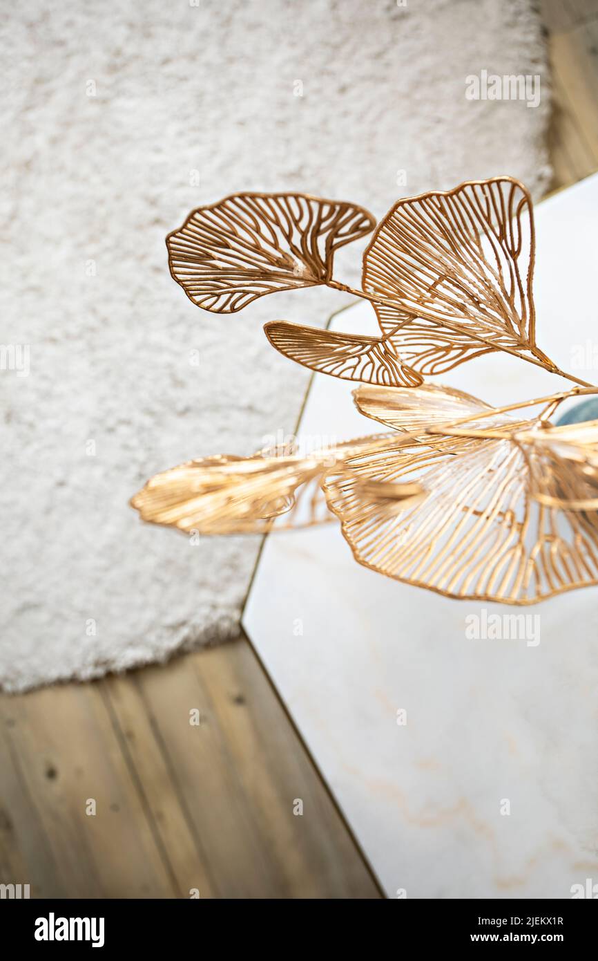 Flower ornament on living room Stock Photo - Alamy