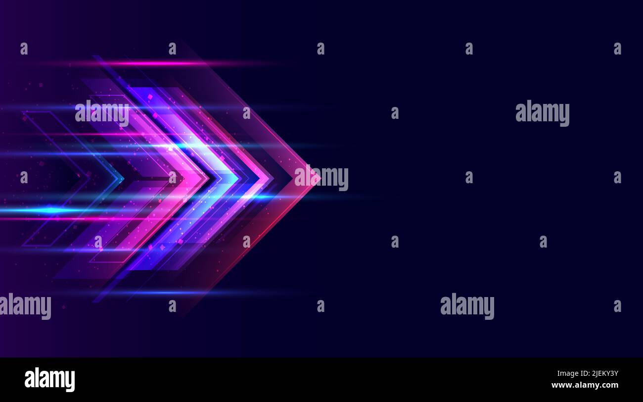 Modern abstract arrows moving at high speed.Technology movement ...