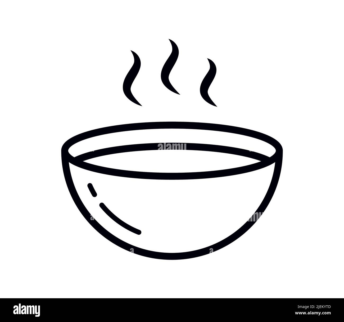 Soup bowl symbol nourishment and meal vector illustration icon Stock Vector