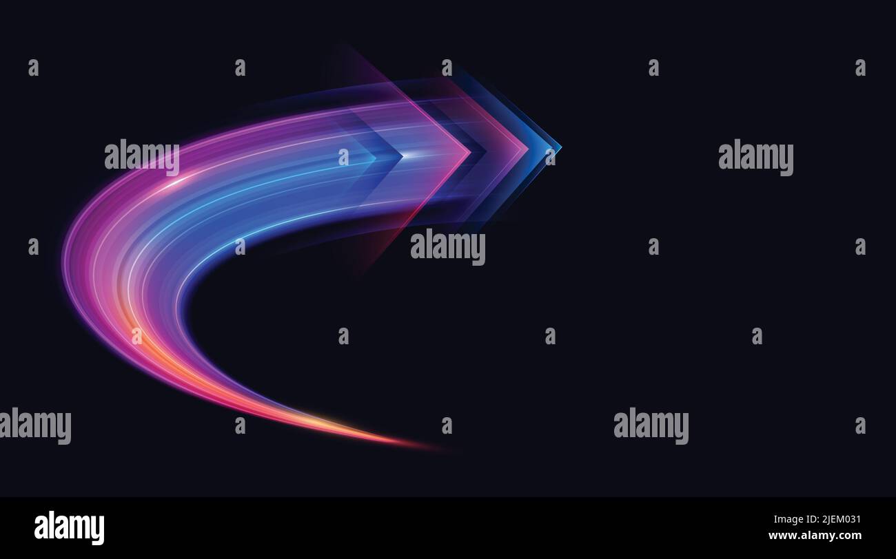 Modern abstract arrows moving at high speed.Technology movement ...