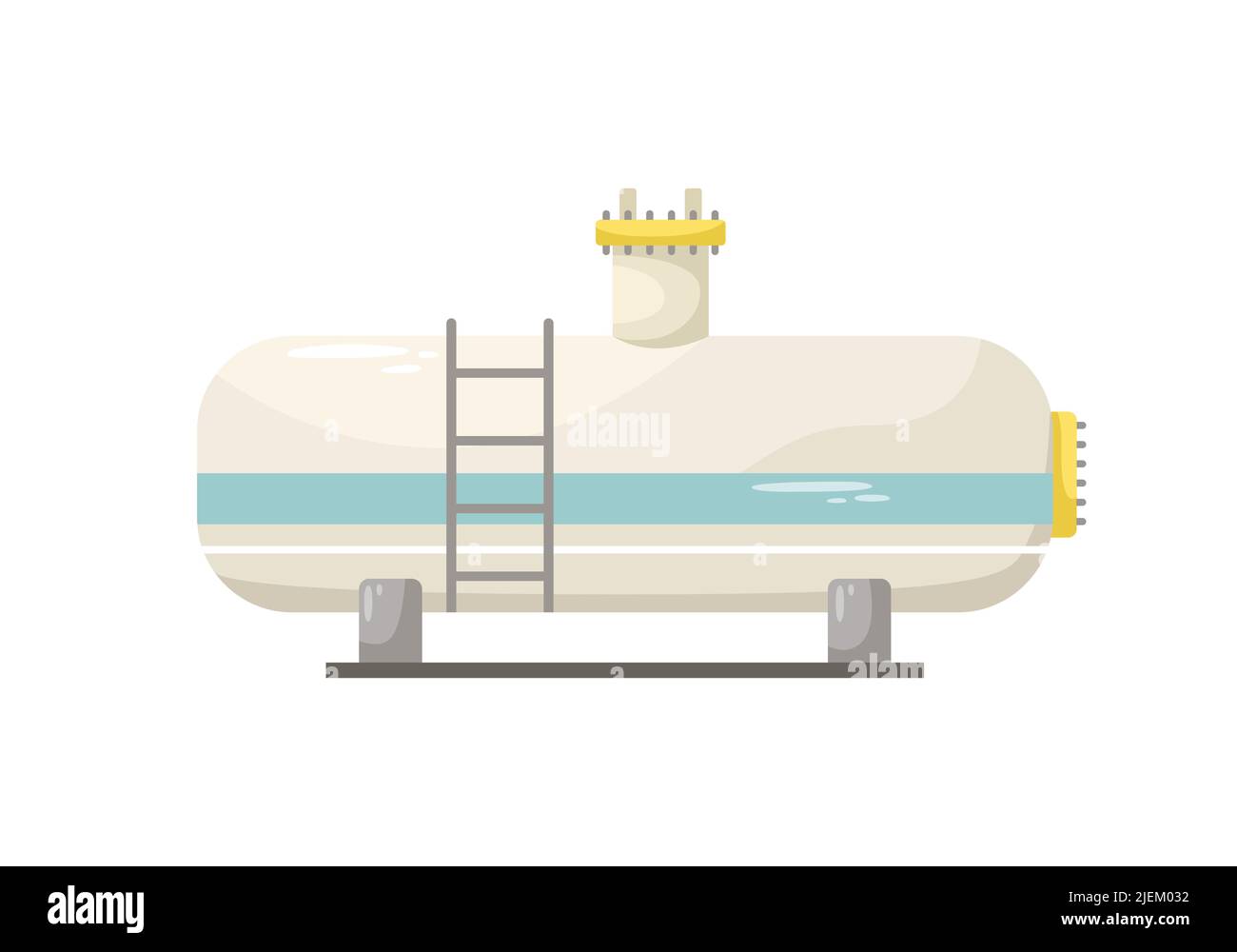 Vector illustration of a natural gas storage tank. Gas supply. The embargo on the supply of gas from Russia. Stock Vector