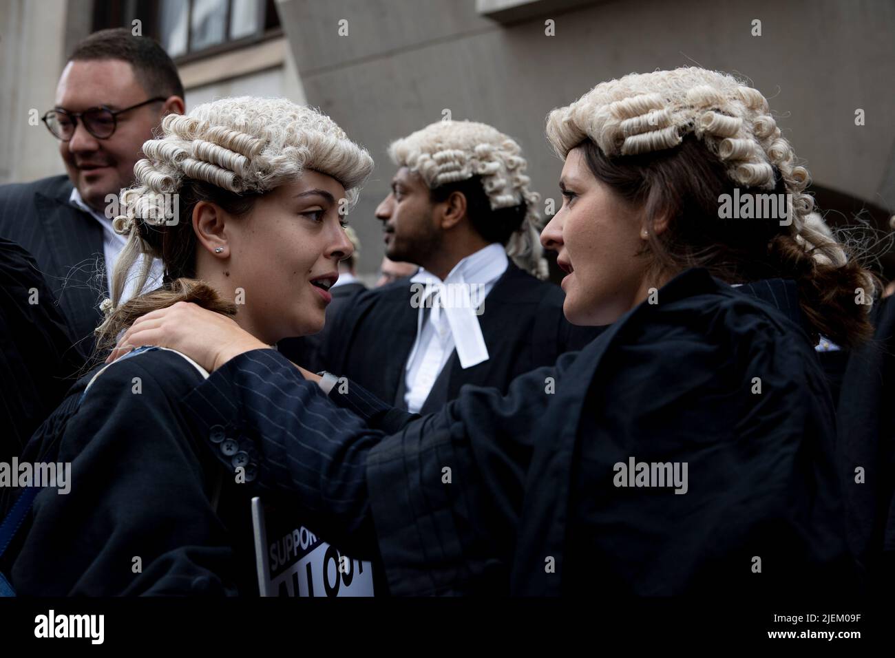 criminal-barristers-are-seen-talking-to-each-other-at-old-bailey
