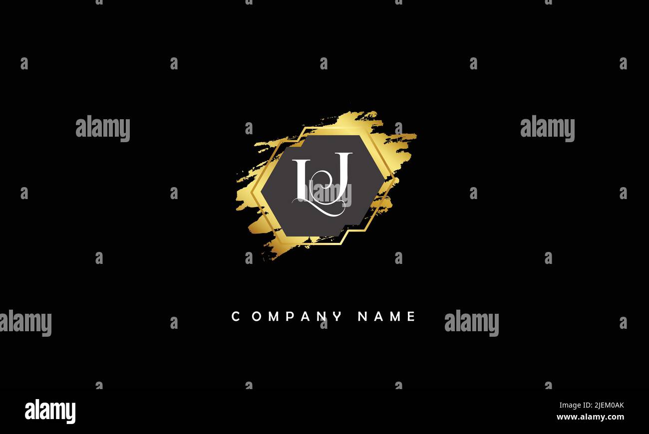 LJ, JL Abstract Letters Logo Monogram Stock Vector