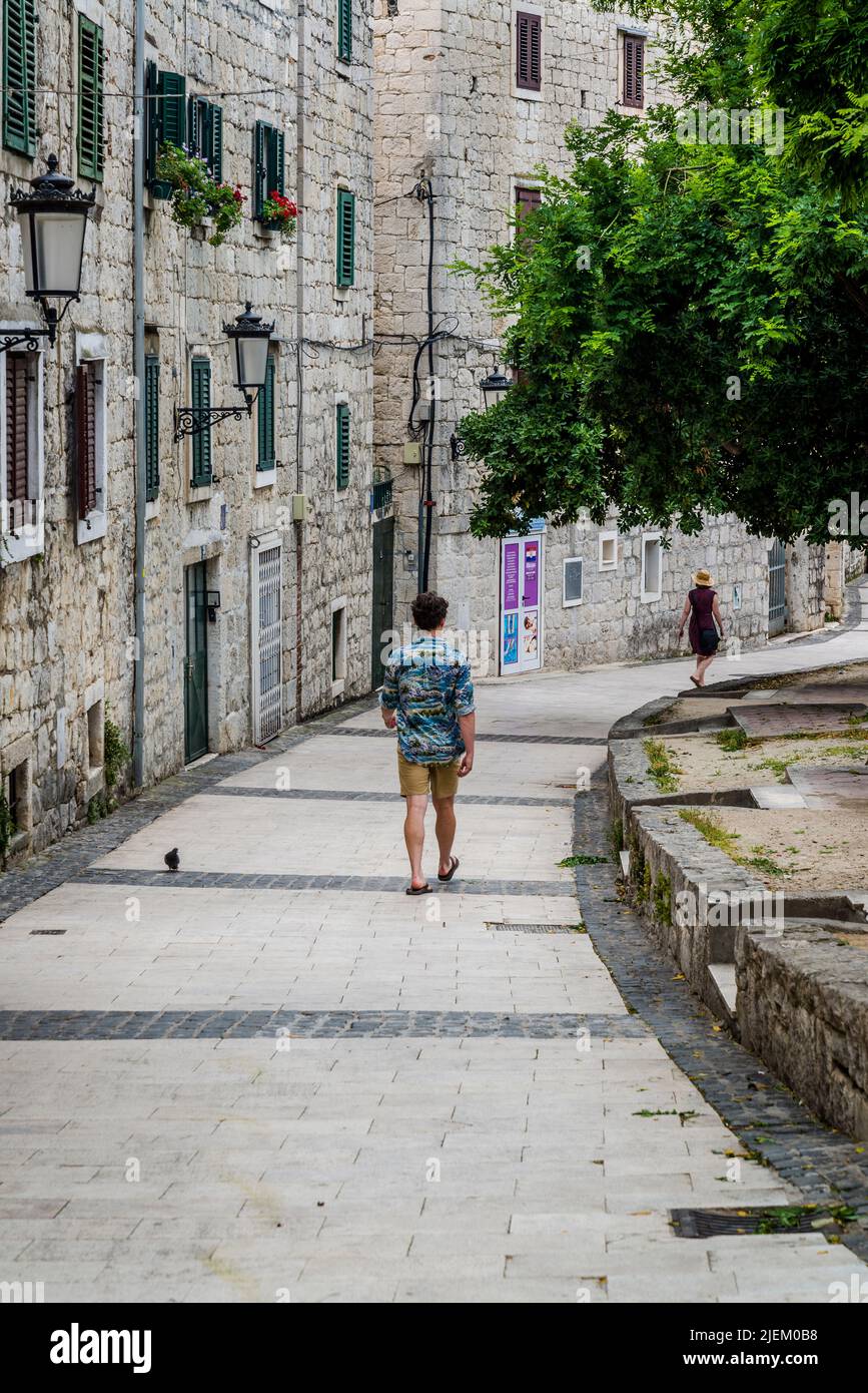 Street in Radunica, a historic and charming downtown neighbourhood, Split, Croatia Stock Photo