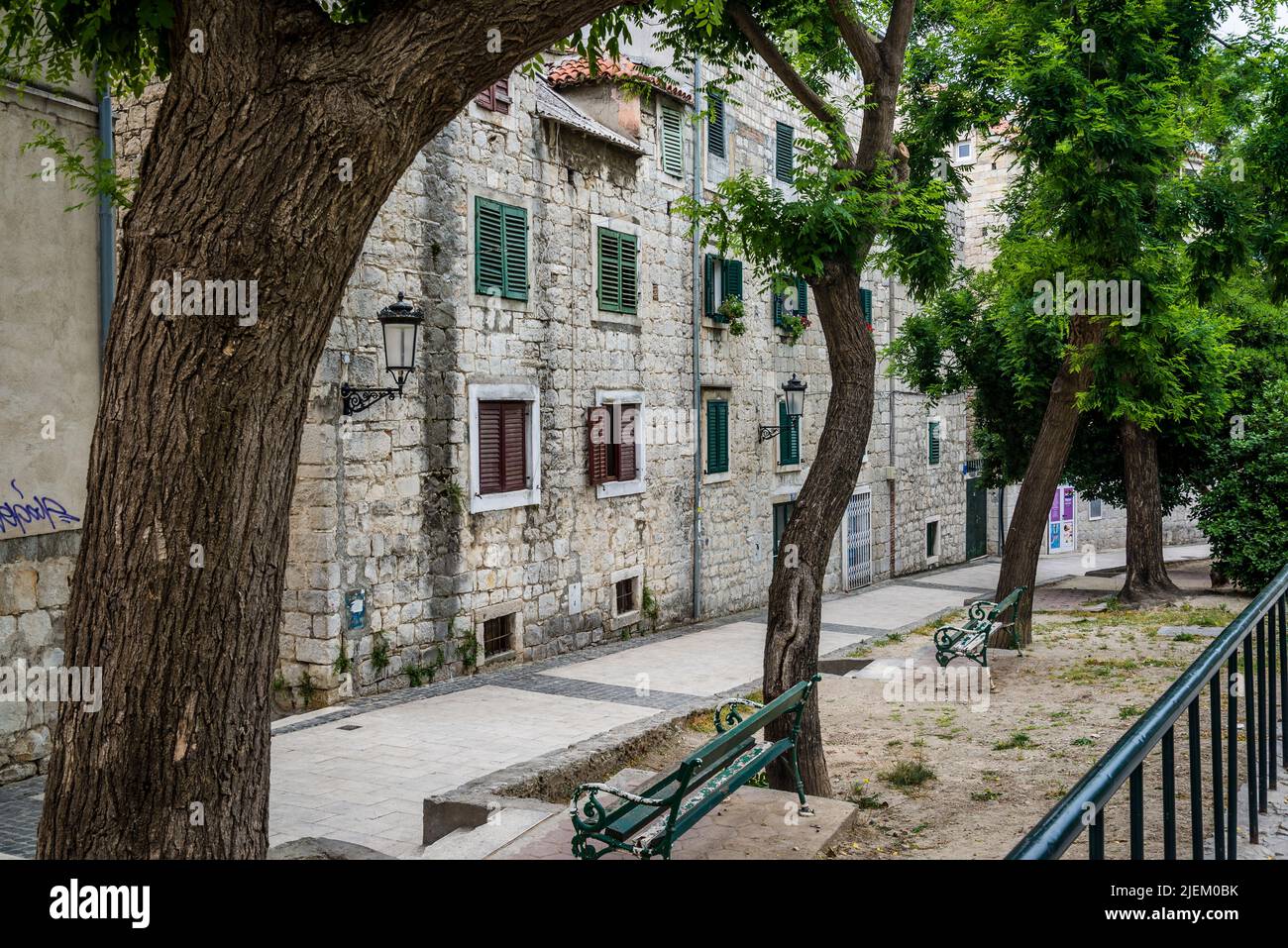 Street in Radunica, a historic and charming downtown neighbourhood, Split, Croatia Stock Photo
