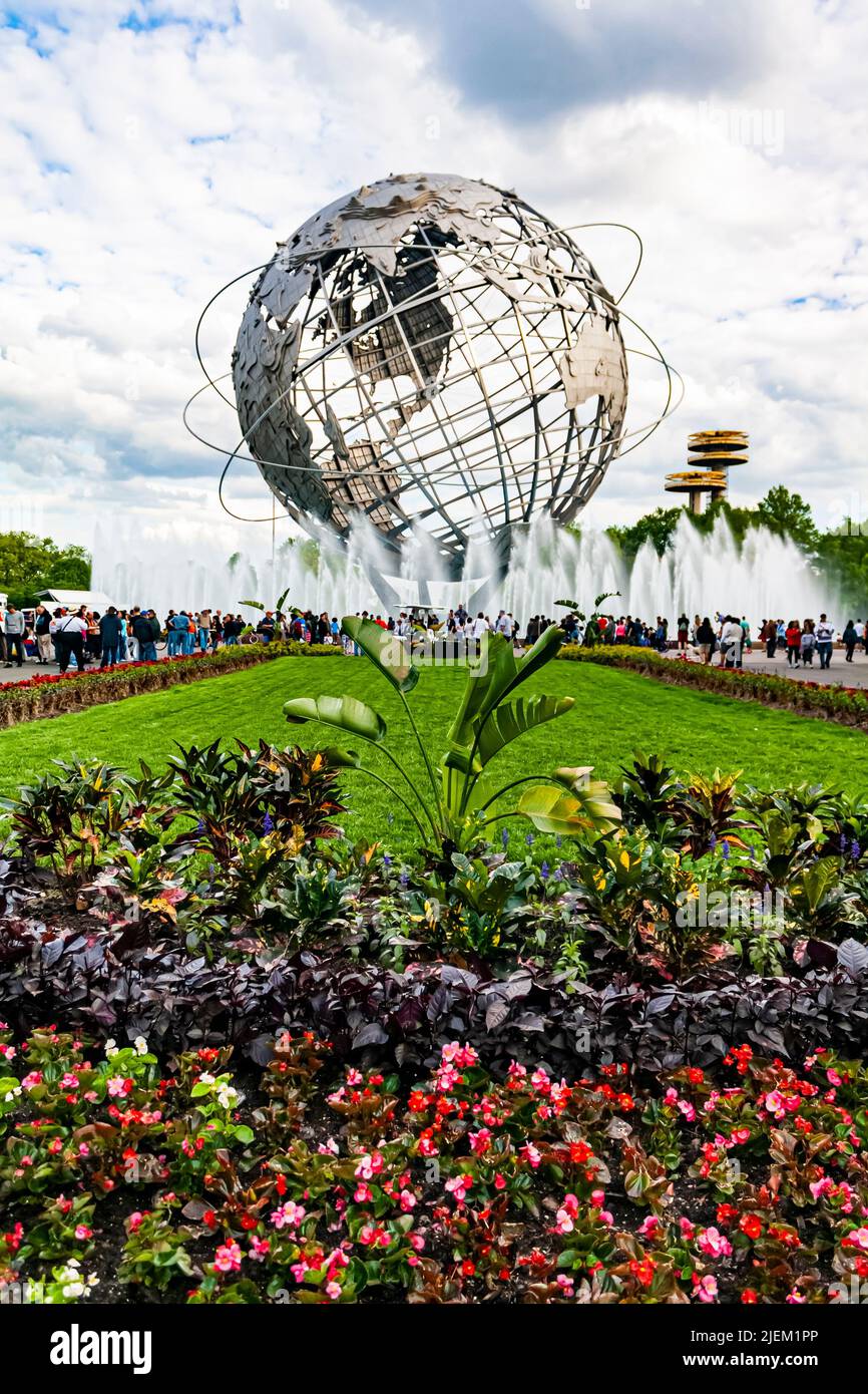The Unisphere in Flushing Meadows–Corona Park, Queens, New York Stock Photo