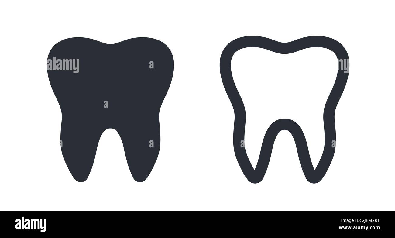 Tooth shape symbol vector icon Stock Vector Image & Art Alamy