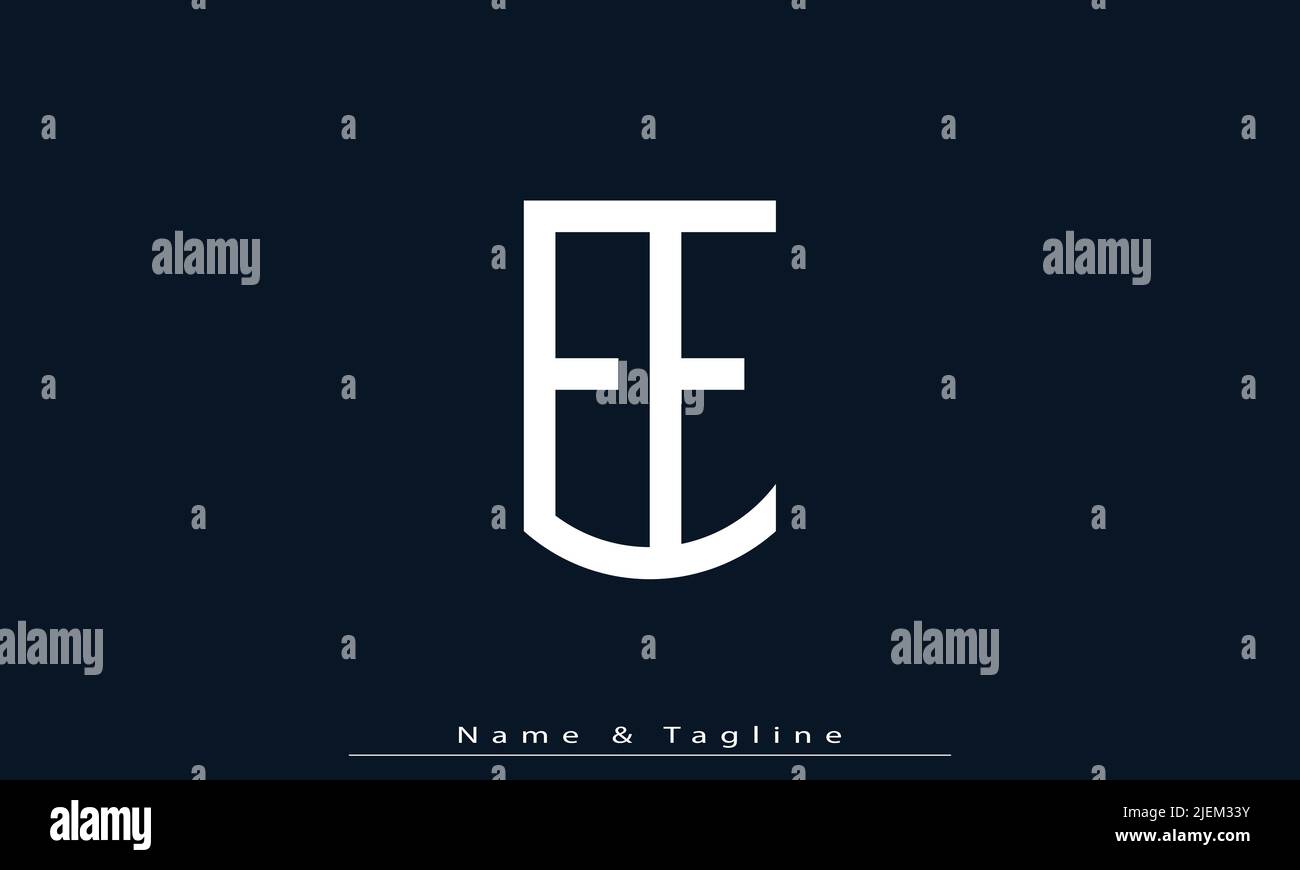 Alphabet letters Initials Monogram logo EE Stock Vector