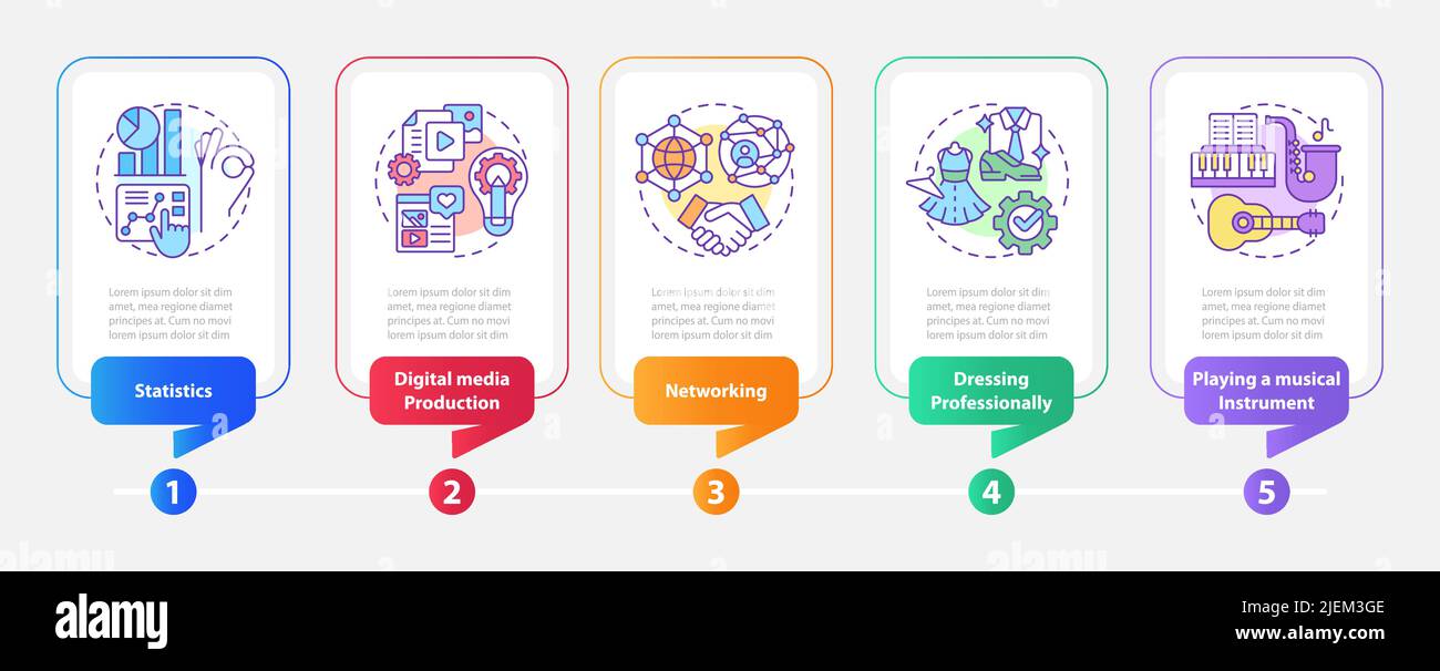 Professional Skills Rectangle Infographic Template Stock Vector Image
