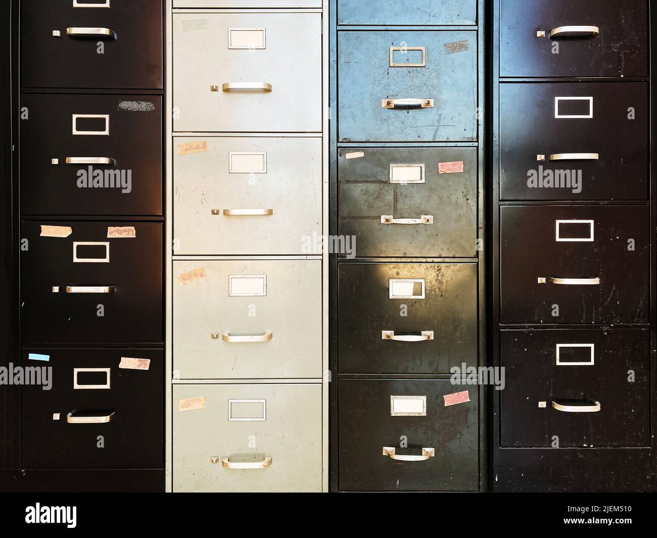 Rows and columns of filing Stock Photo Alamy