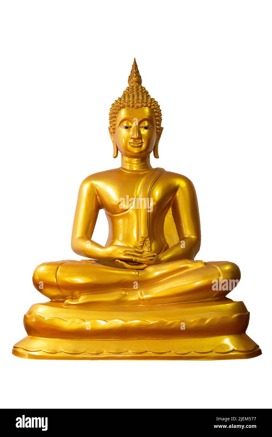 Buddha image on white background isolate Stock Photo