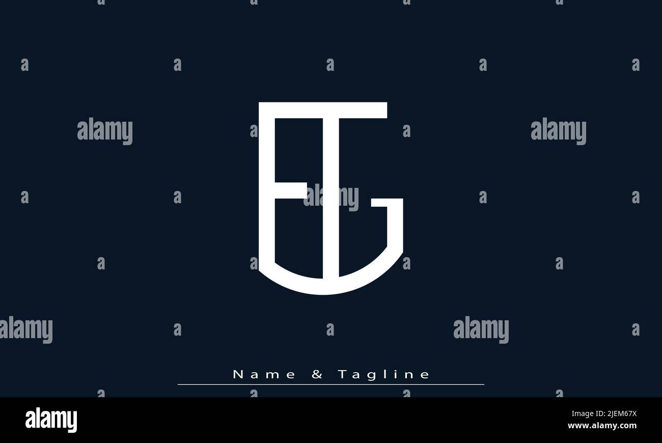 Alphabet letters Initials Monogram logo EG , GE Stock Vector Image ...