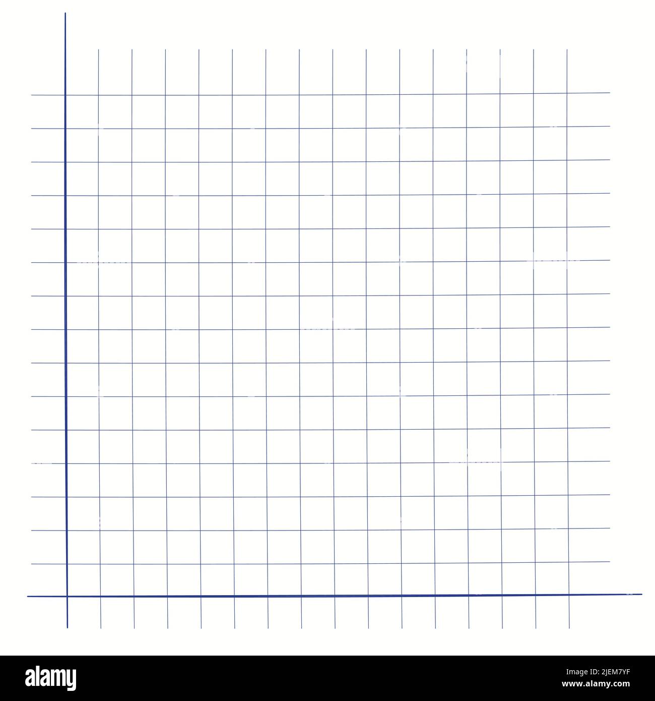 Grid paper. Mathematical graph. Cartesian coordinate system with xaxis