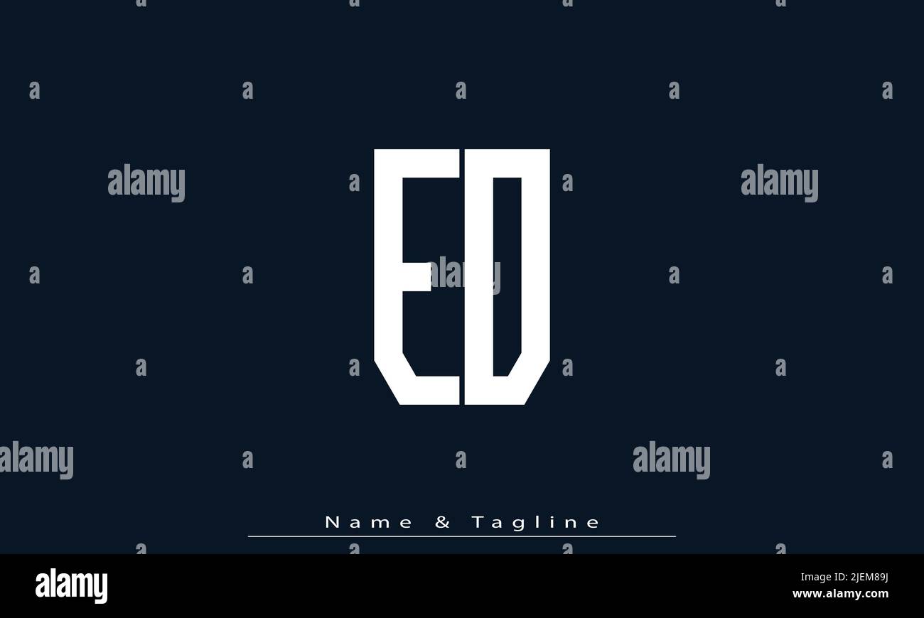 Alphabet letters Initials Monogram logo ED , DE Stock Vector