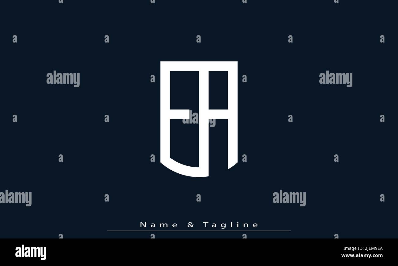Alphabet letters Initials Monogram logo EA , AE Stock Vector
